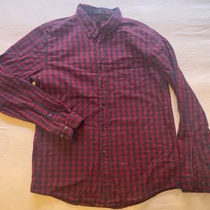 🚨2 for $12🚨 red/blue gingham shirt
